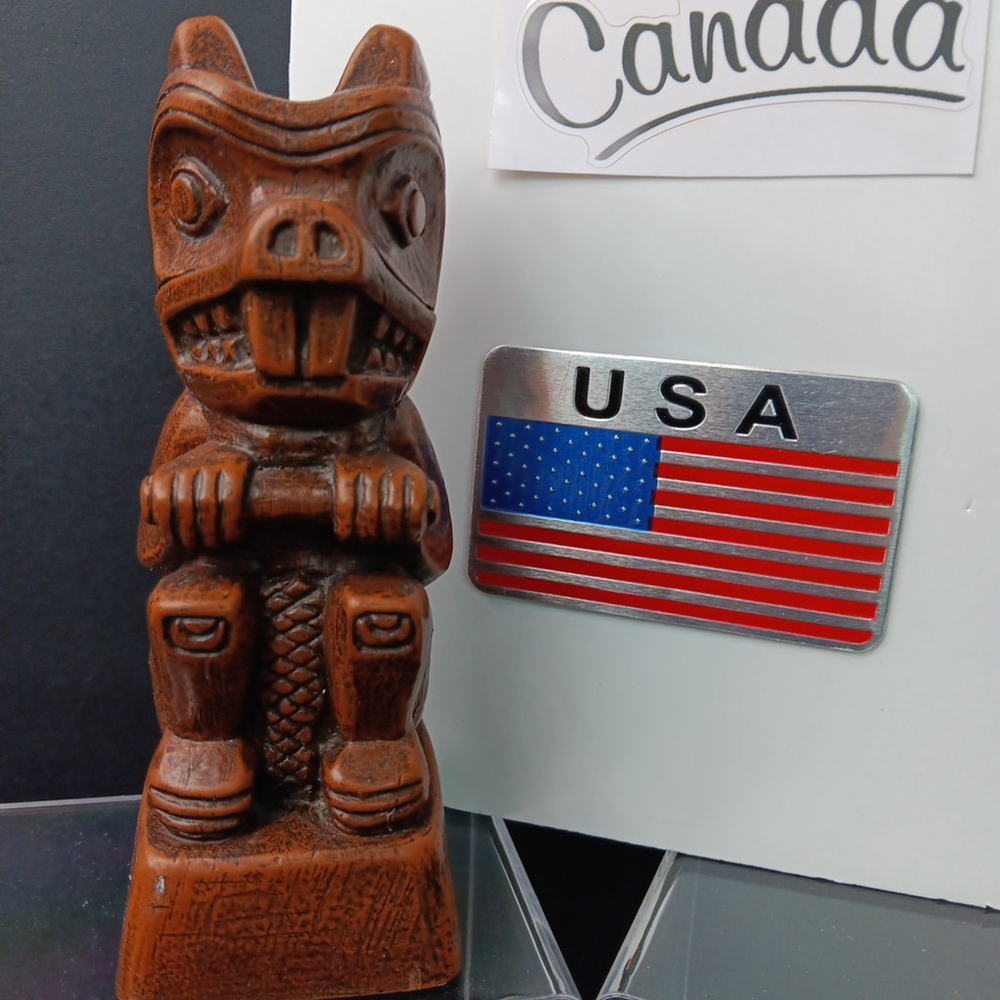 Thorn Arts Simulated Wood Figurine - Made in Canada - Signed